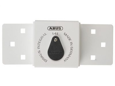 ABUS Mechanical 141/200 Diskus® Integral Van Lock White & 26/70mm Diskus® Padlock - The ABUS 141 Series Diskus&reg; Integral Van Lock has a universal hasp and can be used to secure vans, trucks, garages, sheds or any other outward opening double doors