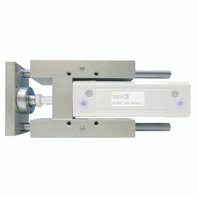 63x50 Cylinder Guide BB - Pneumatic Cylinder Accessory, Ball Bearing, ISO15552 Cylinder Guide, to Suit 63mm Nominal Bore Cylinder, 50mm Stroke Length, Aluminium/Carbon Steel, KelmAll images used are for illustrative purposes only