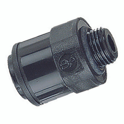 06MM OD X 1/4" BSPP MALE STRAIGHT ADAPTOR - 1/4" BSP Parallel Male x 6mm Outside Diameter, Metric Push-in Fitting, Stud, Plastic, Working Temperature 0Ã‚Â°C to +23Ã‚Â°C, Maximum Working Pressure 16 bar, John GuestAll images used are for illustrative pu