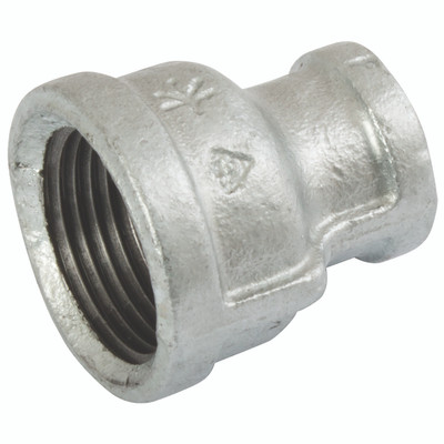 (BS FIG179) RED SOCKET 1/2 X 3/8 GLV - 1/2" BSP Tapered Female x 3/8" BSP Tapered Female, Malleable Iron Pipe Fitting, Galvanised, Reducing Socket, Fig (BS FIG179) RED SOCKET 1/2 X 3/8 GLV - 1/2" BSP Tapered Female x 3/8" BSP Tapered Female, Malleable Iron Pipe Fitting, Galvanised, Reducing Socket, Fig