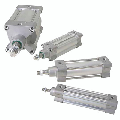 PARKER CYLINDER 100MM BORE-200MM STRAIGHTOKE - 1/2" BSP Parallel Female Ports, 100mm Bore x 200mm Stroke, Double Acting ISO15552 Cylinder, Aluminium Barrel x Stainless Steel Piston Rod, M20 x 1