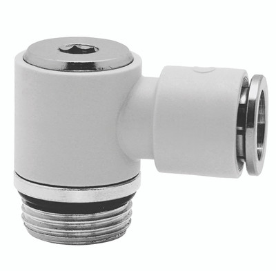 4MM OD X 1/8 BSPP S7000 SW BANJO - 1/8" BSP Parallel Male x 4mm Outside Diameter, Series 7000 Super-rapid Compact Fitting, Single Swivel Banjo, Technopolymer Working Temperature -20Ã‚Â°C to +60Ã‚Â°C, Working Pressure -0