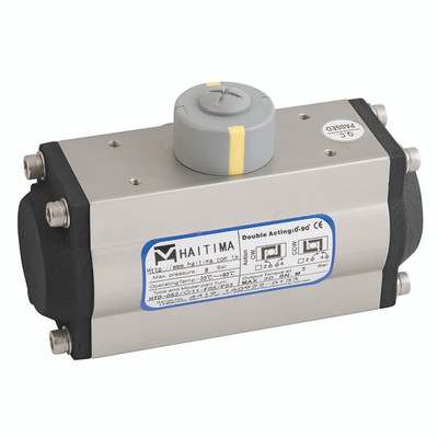 HAITIMA MODEL HTS-083-12 S/RTN PNEU/ACT - Single Acting Actuator, 0-90Ã‚Â° Rotation Angle, ATEX Approved, Hard Anodized Aluminium, 0