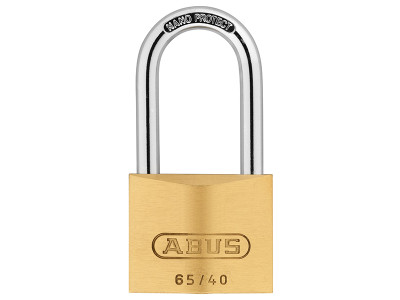ABUS Mechanical 65/40mm Brass Padlock 40mm Long Shackle
