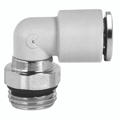 16MM X 1/2 BSPP S7000 MALE SW ELBOW - 1/2" BSP Parallel Male x 16mm Outside Diameter, Series 7000 Super-rapid Compact Fitting, 90Ã‚Â° Stud Swivel Elbow, Technopolymer Working Temperature -20Ã‚Â°C to +60Ã‚Â°C, Working Pressure -0