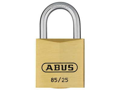 ABUS Mechanical 85/25mm Brass Padlock - The ABUS 85 Series Brass Padlocks have a solid brass lock body and high-quality, rust-free inner components