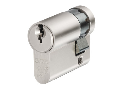 ABUS Mechanical E60NP Euro Half Cylinder Nickel Pearl 10mm / 50mm Box - The ABUS E60 Euro profile half cylinders are suitable for switch gear &amp; garage doors</p>  They have precision, mushroom pin and paracentric keyway which offer comprehensive