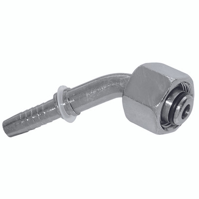 M36 x 2 Metric Female Heavy Duty 45Â° Swept Elbow - M36 x 2 Metric Female, Hydraulic Hose Connector, 24Â° Cone Seat DIN 3865 x Hose Tail, Heavy Duty, 45Â° Swept Elbow, to Suit 1" Hose Inside Diameter, Steel, Hexavalent Chromium Free Plating, FT ProAll