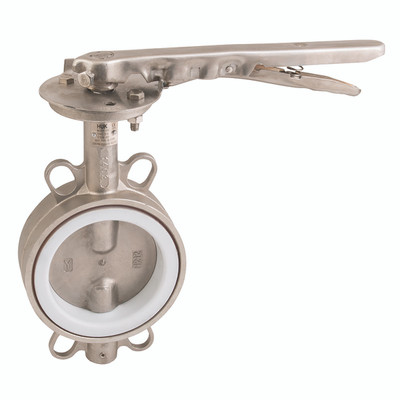 2" WAFER BFLY VVE SS/SS/PTFE+SIL SS LVR - 2" Wafer Pattern Stainless Steel Body Stainless Steel Disc PTFE on Silicone Liner Butterfly Valve Lever OperatedAll images used are for illustrative purposes only 2" WAFER BFLY VVE SS/SS/PTFE+SIL SS LVR - 2" Wafer Pattern Stainless Steel Body Stainless Steel Disc PTFE on Silicone Liner Butterfly Valve Lever OperatedAll images used are for illustrative purposes only