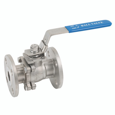 3/4" ASA150 FLANGE S/S 2PC FBBV LVR OP - 3/4" ANSI150 Flange, 2 Piece Full Bore Ball Valve, Stainless Steel, RTFE Seat Material, Working Temperature -20Â°C to +200Â°C, Maximum Working Pressure 19