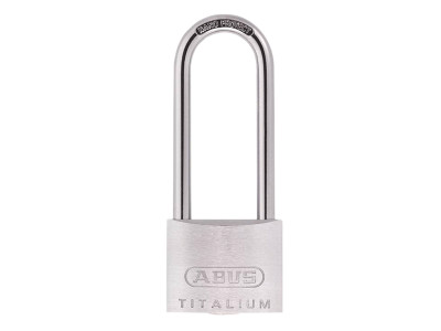 ABUS Mechanical 64TI/50mm TITALIUM™ Padlock 80mm Long Shackle Keyed Alike KA6511 - The ABUS 64TI Series TITALIUM&trade; Padlocks are ideal for medium to high risk of theft, recommended for a wide range of security requirements