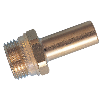 10MM X 1/2 STEM ADAPTOR SUPERTHREAD - 1/2" BSP Parallel Male x 10mm Stem Outside Diameter, Metric Push-in Fitting, Super Thread, Stud Standpipe, Brass, Working Temperature 0Ã‚Â°C to +23Ã‚Â°C, Maximum Working Pressure 10 bar, John GuestAll images used a