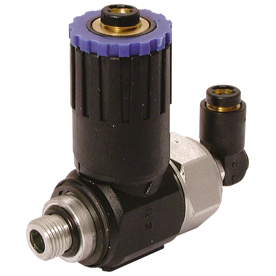 8MM X 1/4" BLOCKER/FLOW REG. - 1/4" BSP Parallel Male x 8mm Outside Diameter x 4mm Outside Diameter, Blocker/Flow Regulator, Working Temperature -15Ã‚Â°C to +60Ã‚Â°C, Working Pressure 1 to 10 bar, Parker LegrisAll images used are for illustrative purpo