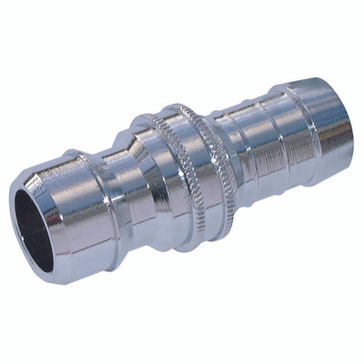 3/8" HOSETAIL PLUG - 8mm (3/8") Inside Diameter, Hose Tail Plug, 1/2" System, Brass Nickel Plated, Nitrile Seal, Non Valved, Working Temperature -30Ã‚Â¬Ã¢Ë†Å¾C to +80Ã‚Â¬Ã¢Ë†Å¾C, Maximum Working Pressure 25 bar, NitoAll images used are for illustrative
