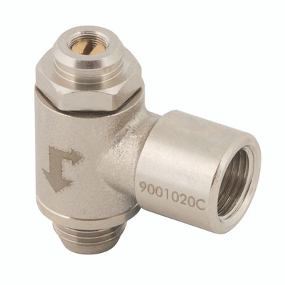 MRF CMPCT THR O BR RING R1/8X1/8 TYPEC - M5 Metric Male x 4mm Outside Diameter, Flow Micro-regulator, MRF Compact 'O' Threaded Brass Ring, Type C to Suit Cylinder, Meter Out, Working Temperature -10Ã‚Â°C to +70Ã‚Â°C, Maximum Working Pressure 10 bar, Metal