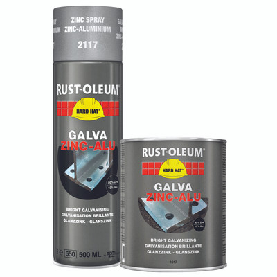 HARD HAT 500ML GALVANISED ZINC/ALUM PAINT - Maintenance Paint, Galva Zinc-aluminium, Hard Hat Galvanizing Zinc, 500ml Aerosol, Rust-OleumAll images used are for illustrative purposes only HARD HAT 500ML GALVANISED ZINC/ALUM PAINT - Maintenance Paint, Galva Zinc-aluminium, Hard Hat Galvanizing Zinc, 500ml Aerosol, Rust-OleumAll images used are for illustrative purposes only