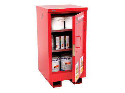 Armorgard FSC1 FlamStor™ Hazard Cabinet 500 x 530 x 980mm - The Armorgard FlamStor Cabinet Range is designed as an upright alternative to the FlamBank, with fully adjustable shelving