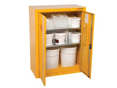 Armorgard HFC5 SafeStor™ Hazardous Floor Cupboard 900 x 465 x 1200mm - The Armorgard SafeStor&trade; Hazardous Floor Cupboard is designed to be used internally for the safe storage of flammables and chemicals, such as paint and other hazardous substanc