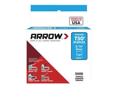 Arrow T50 Staples 8mm (5/16in) (Bulk Pack 5000) - The Arrow T50 Series top quality 0