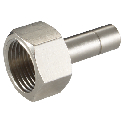 1/2" BSPP x 12mm Female Standpipe - 1/2" BSP Parallel Female x 12mm Stem Outside Diameter, Pneumatic One Touch All Metal Push-in Metric Tube Fitting, Stud Standpipe, Brass Nickel Plated, Working Temperature -10Ã‚Â°C to +60Ã‚Â°C, Maximum Working Pressure 8