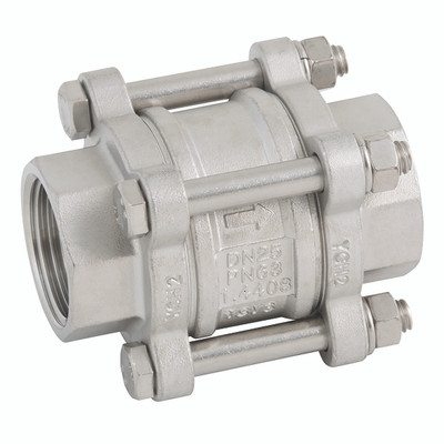 4" BSP ST/ST 3PCE SPRING CHECK Valve - 4" BSP Parallel Stainless Steel 3 Piece Spring Check ValveAll images used are for illustrative purposes only 4" BSP ST/ST 3PCE SPRING CHECK Valve - 4" BSP Parallel Stainless Steel 3 Piece Spring Check ValveAll images used are for illustrative purposes only