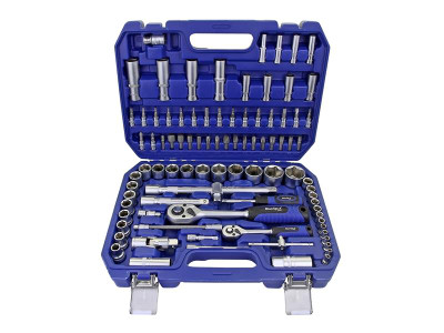 BlueSpot Tools 1/2in & 1/4in Metric Socket Set, 94 Piece - The BlueSpot Tools 1/2in &amp; 1/4in Metric Socket Set