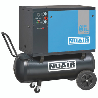 AIRSIL 1 B2800B/3ST/100COMPRESSOR - Low Noise Portable Fully Enclosed Piston Compressors, 100 Litres, 9 CFM, 2 Horsepower, 230 V, Maximum Working Pressure bar 10, NuairAll images used are for illustrative purposes only AIRSIL 1 B2800B/3ST/100COMPRESSOR - Low Noise Portable Fully Enclosed Piston Compressors, 100 Litres, 9 CFM, 2 Horsepower, 230 V, Maximum Working Pressure bar 10, NuairAll images used are for illustrative purposes only