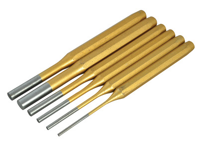 BlueSpot Tools Gold Pin Punch Set  6 Piece - This Blue Spot 6 Piece Pin Punch Set contains the following sizes:<br />2