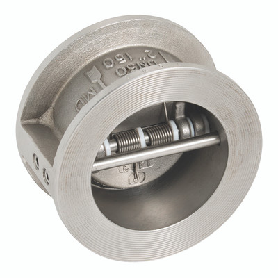 8" PN25 SS DUAL PLATE CHECK VLV - 2" Wafer Dual Plate Spring Assisted Swing Check ValveAll images used are for illustrative purposes only