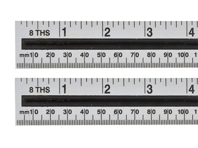 BlueSpot Tools Aluminium Ruler 300mm (12in) - The BlueSpot anodised aluminium rule with metric and imperial graduations