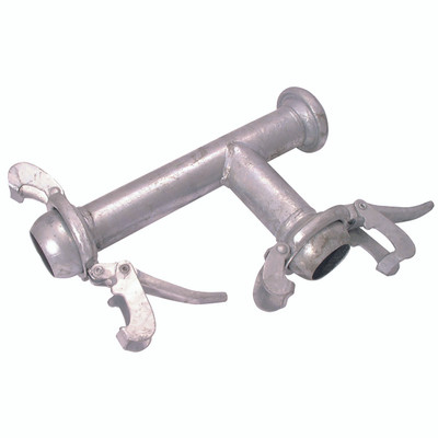 LEVER LOCK T MMF 8 - 50mm Male Coupling, Lever Lock Water Pump Coupling, with Male Outlet, Galvanised, T Union, Galvanised Steel, DALLAIAll images used are for illustrative purposes only