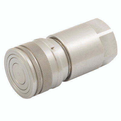 1.1/4"BSP  ISO25  ISO16028 CARRIER S/S - 1/4" BSP Parallel Female, Valved, Hydraulic Quick Release, Coupling, Flat Face, PLTX Series, 316 Stainless Steel, Viton Seal, ISO 16028, Standard, Working Temperature -25Ã‚Â°C to +200Ã‚Â°C, Maximum Working Pressure