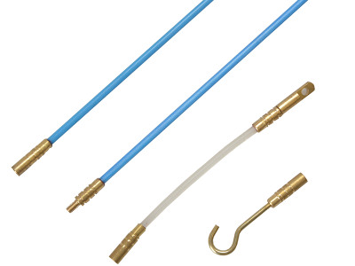 BlueSpot Tools 10 x 1m Cable Accessory Kit - The BlueSpot 60008 10 Piece 1m Cable Access Kit is specially designed to gain access to wire and cables underneath floorboards, ceiling ducts, trunks, and wall cavities