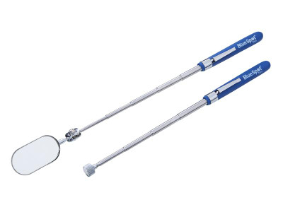 BlueSpot Tools Inspection Mirror and Pickup Tool Set, 2 Piece - This BlueSpot Tools Set includes:</p>  1 x Telescopic Inspection Mirror with 360&deg; rotation for easy adjustment and an all round view