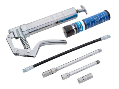 BlueSpot Tools 120cc Pistol Grip Grease Gun - The BlueSpot 120cc Pistol Grip Grease Gun is manufactured from zinc alloy and A3 steel and features a spring primed air piston