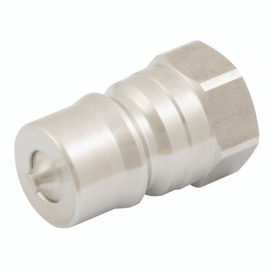 1.1/4"BSP  ISO40  ISO B S/STEEL PROBE - 1/8" BSP Parallel Female, Valved, Hydraulic Quick Release, Plug, ISO B Profile, PBVX Series, 316 Stainless Steel, Viton Seal, Working Temperature -25Ã‚Â°C to +200Ã‚Â°C, Maximum Working Pressure 400 bar, dnpAll im