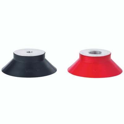 DEEP SUCTION CUP  85MM  MARK FREE  M8 M - M8 Metric Male, 85mm Suction Area Diameter, IRHD of 60, Vmeca Suction Cup, VD Series, Nitrile Deep Suction Cup with fitting, Black, Working Temperature -20Â°C to +110Â°C, VmecaAll images used are for illustrati