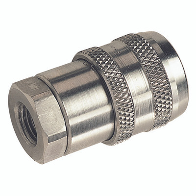 1/2"  BSP FEM COUPLING 316SS   71 SERIES - 3/4" BSP Parallel Female, Hydraulic Quick Release, Coupling, Flush Face 71 Series, 316 Stainless Steel, Maximum Working Pressure 345 bar, Snap-TiteAll images used are for illustrative purposes only