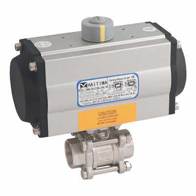 1 1/4"2012ND NBBW SS 3PC BV - 1/2" Socket Weld, 3 Piece Full Bore Ball Valve Fitted with a Pneumatic Actuator, Single Acting, ATEX Approved, Stainless Steel Valve Material, Viton Seal Material, Valve Working Temperature -20Ã‚Â°C to +200Ã‚Â°C, Actuator Wor