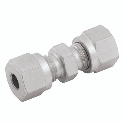 1.1/4" OD EQUAL STRAIGHT COUPLING - 1/4" Outside Diameter, Hydraulic Imperial Compression Fitting, Straight, Maximum Working Pressure 690 bar, Steel, Betabite HydraulicsAll images used are for illustrative purposes only