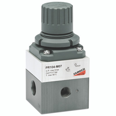 PRECISION REG 1/4" 0.05-7 BAR SELF VENT - G1/4" BSP Parallel Female, Series PR, Precision Regulator, Manual Override, Working Temperature 0Ã‚Â¬Ã¢Ë†Å¾C to +50Ã‚Â¬Ã¢Ë†Å¾C, Compound Gauge 0