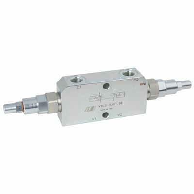 1/2" BSP DOUBLE OVERCENTRE VALVE - 3/8" BSP Parallel Female, Threaded Hydraulic, Double, Overcentre Valve, 1:3