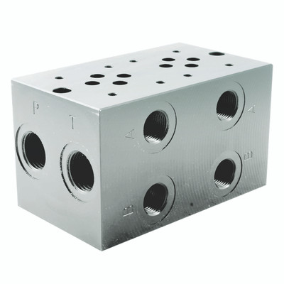 CETOP 3  4 STATION MANIFOLD ALUMINUIM - Hydraulic CETOP Control Valve & Accessory, 3 Aluminium Manifolds, Ports: P & T 1/2", A & B 3/8", Female, BSP Parallel, 1 Station, Maximum Working Pressure 207 bar, AmeraAll images used are for illustrative purpos