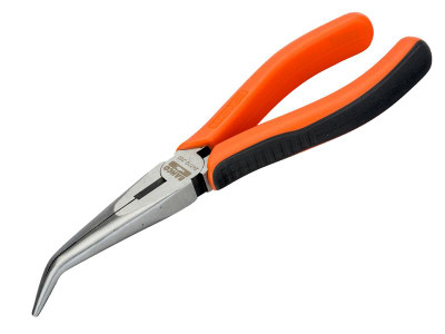 Bahco 2477G ERGO™ Bent Snipe Nose Pliers 200mm (8in) - Bahco Bent Snipe Nose Pliers with slim semi-circular shaped and serrated jaws