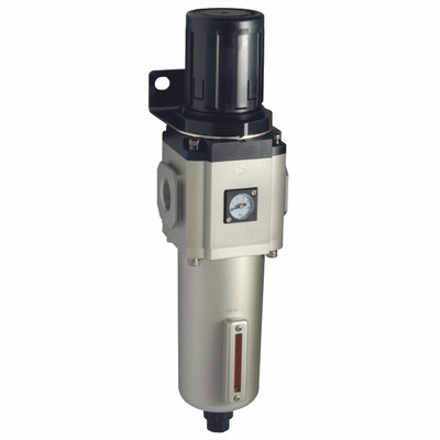 1" FIL/REG 600 SERIES GAUGE & BRKT - 3/4" BSP Parallel Female, Air Preparation, 600 Series, Semi Auto Drain, Filter/Regulator, Mounting Bracket and Gauge, 40 Micron, Aluminium Alloy Bowl, 9000 Litres per Minute, Working Temperature -5Ã‚Â¬Ã¢Ë†Å¾C to +60Ã‚Â