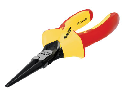 Bahco 2521S ERGO™ Insulated Round Nose Pliers 160mm (6.1/4in) - Bahco ERGO&trade; Insulated Round Nose Pliers have been specifically designed for wire bending and have round thin tips for improved accessibility