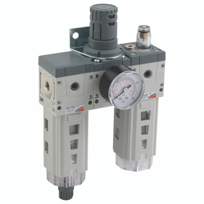 MD F.R.L ASSY 1/8" BSP  25UM - G1/8" BSP Parallel Female, Series MD, Modular Filter + Regulator + Lubricator Combination Unit, Semi to auto Drain, 25 Micron, Supplied with Mounting Bracket and Gauge, 25 Micron, Working Temperature  to 5Ã‚Â¬Ã¢Ë†Å¾C to +50Ã