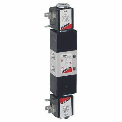 1/8 SOLENOID VALVE 24V DC 5W - G1/8" BSP Parallel Female, Series 3, Electro Pneumatically Operated Single In-line Solenoid, 3/2 x 3/2 Normally Closed (338), 12V DC 5W, Flow 700 Ni/min, Working Temperature 0Ã‚Â°C to +60Ã‚Â°C, Maximum Working Pressure 10 ba