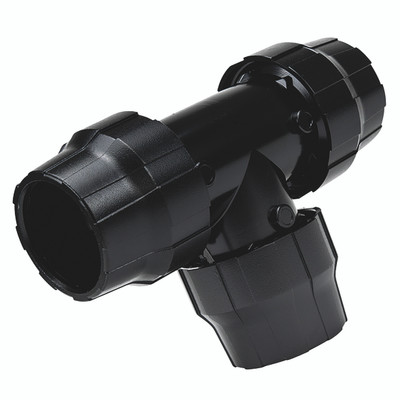 ALUMINIUM TEE 63MM - 20mm Nominal Bore, Black, Aluminium, Equal Tee, Ring Main System, Working Temperature -30Ã‚Â°C to +80Ã‚Â°C, AircomAll images used are for illustrative purposes only