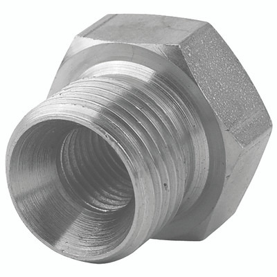 2.1/2"BSPP 60 CNE x2"BSPP M/F FIXED BUSH - 3/8" BSP Parallel Male x 1/8" BSP Parallel Female, Hydraulic Adaptor Steel, 60Ã‚Â° Cone x Fixed Female, Bush, Zinc Plated Mild Steel, Maximum Working Pressure 350 bar, Burnett & HillmanAll images used are for